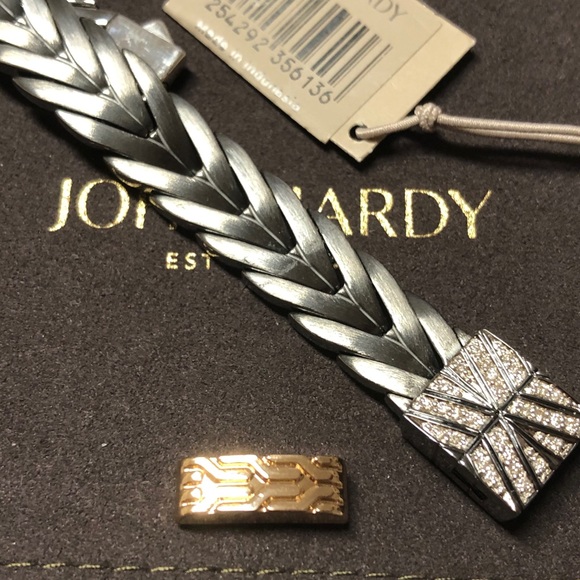 John Hardy 925 Classic Chain Diamond Bracelet 11mm - Picture 2 of 6